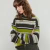 Chuyu Women's Striped 100% Merino Wool Knit Top