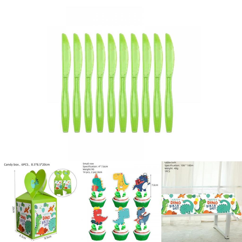 Восхитительные мультяшные динозавры, товары для вечеринки, дня рождения, тарелки, стаканы, скатерть и баннер