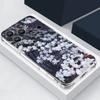 Чехол для телефона с узором «Цветочное дерево» для iPhone 17e 17 16 15 14 Pro Max 14 13 Pro 16 TPU Прозрачный Ударопрочный Мягкий Карман для Карты Чехол