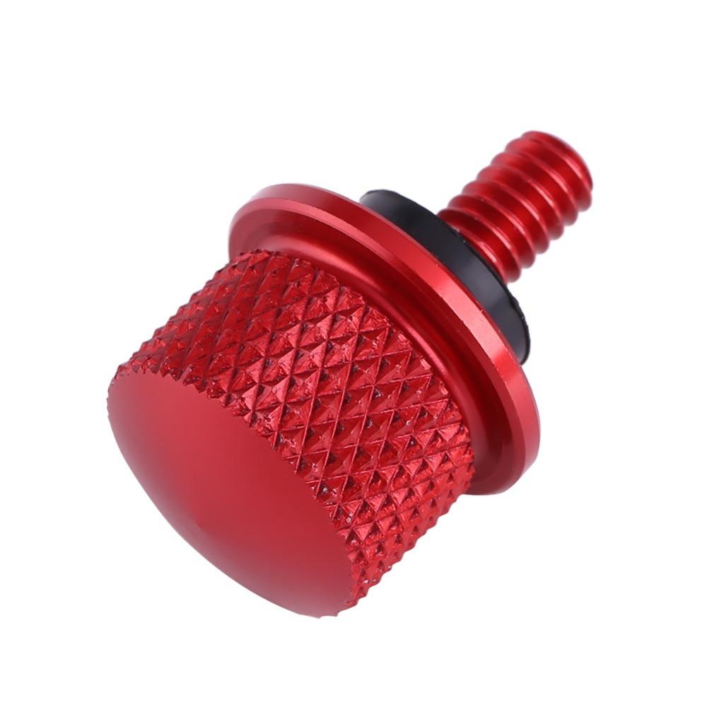 Red Quick Release Seat Bolt CNC Machined Motorcycle Seat Knob Bolt Aftermarket Replacement