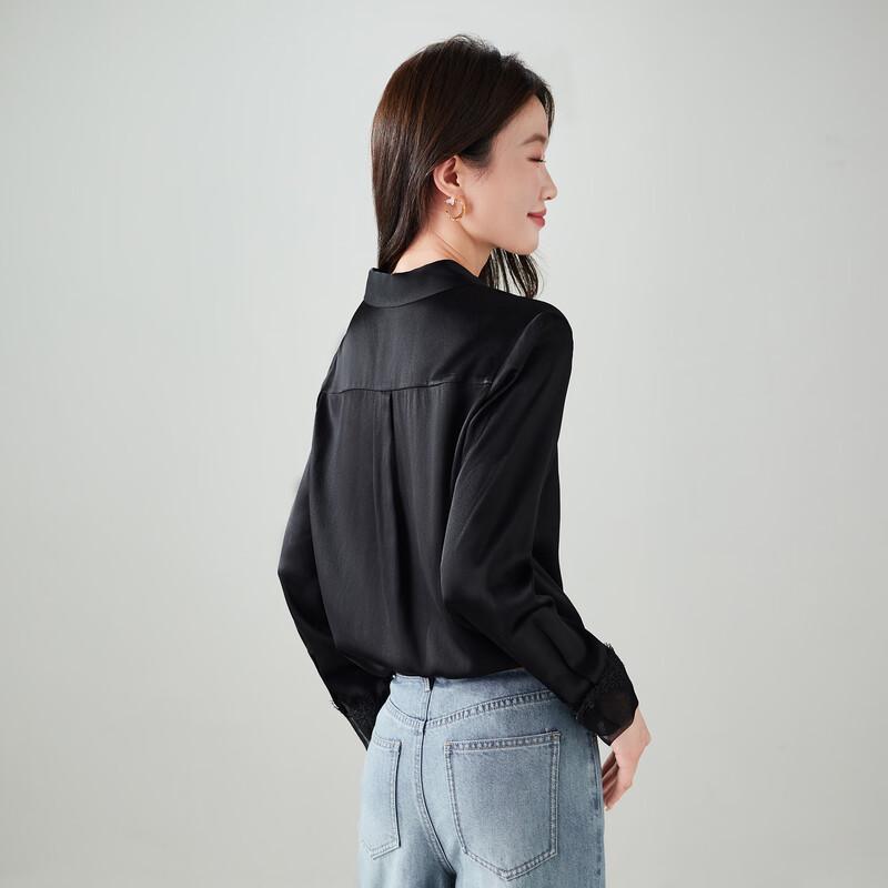 SOFSIL Women's French Style Silk Long Sleeve Shirt