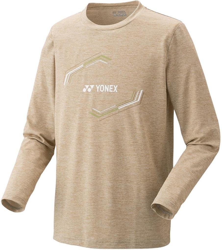 Yonex Long Sleeve Sand Beige Small T-Shirt, (194)