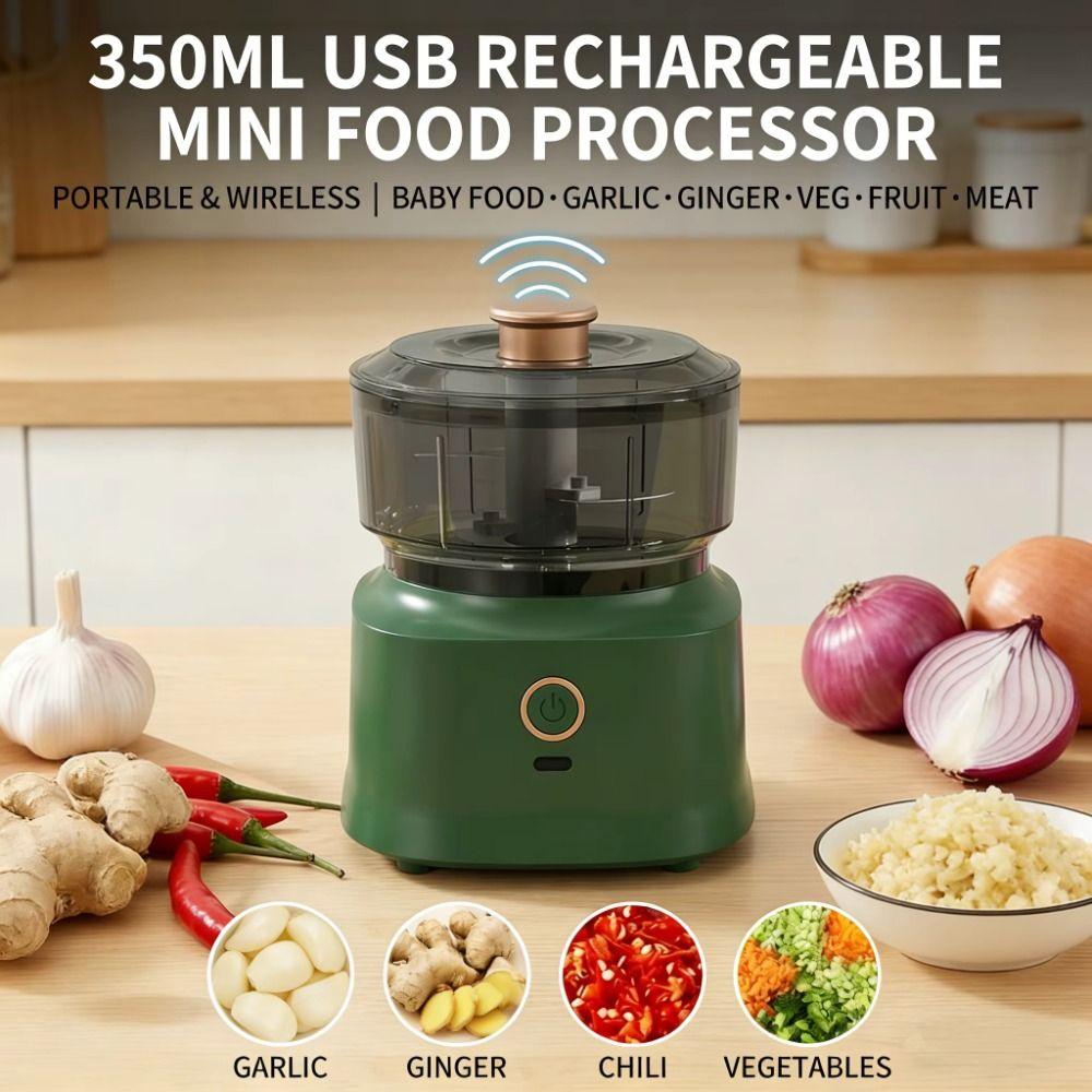 350ml Mincer USB Charging Meat Grinder Portable Electric Garlic Masher Onion