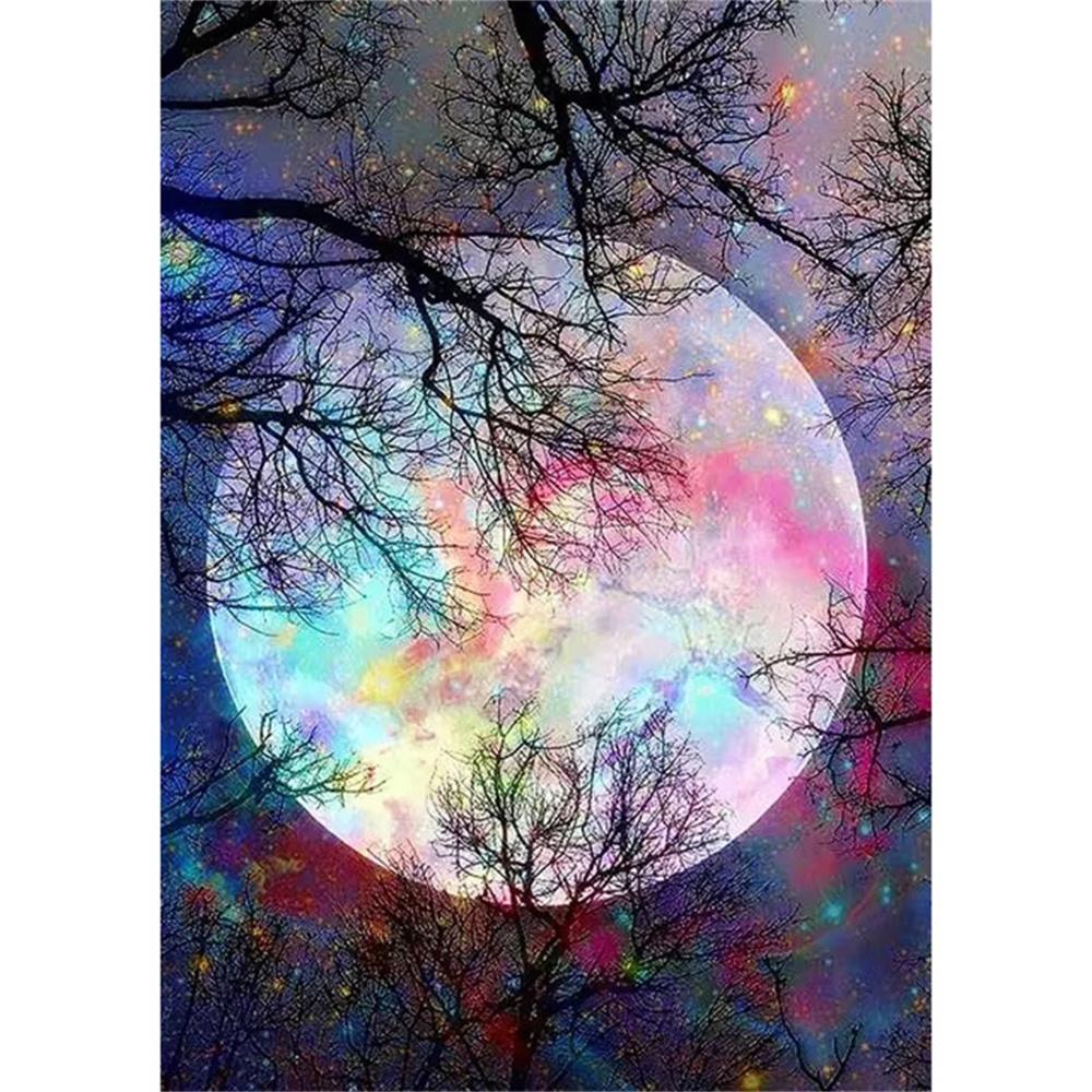 Новая 5D алмазная картина «Дерево» Полная круглая мозаика Пейзаж Цветочная вышивка - Алмазная картина, вышивка крестом