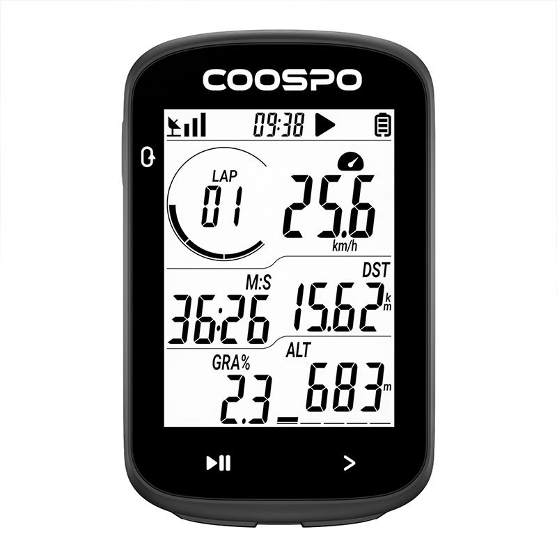 COOSPO CS300 Беспроводной велокомпьютер GPS Велосипедный спидометр Одометр 2,6 дюйма Bluetooth ANT+ IPX7 Высота Синхронизация с приложением для Strava TP