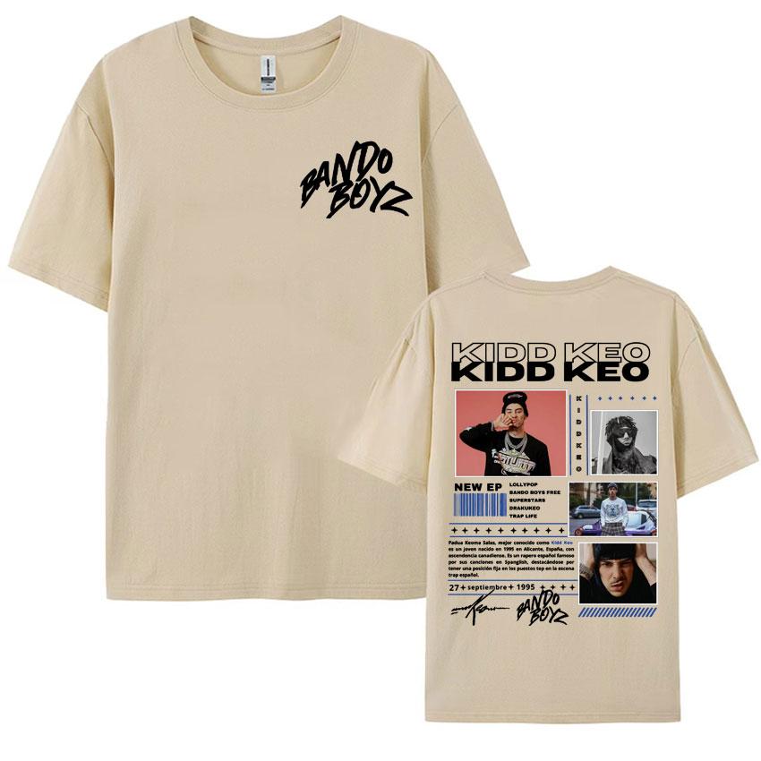 Футболка с мерчем рэпера Kidd Keo Bando Boyz Tour Мужская Женская Харадзюку Хип-Хоп Панк Уличная Футболка Повседневная Хлопковая Оверсайз Футболка