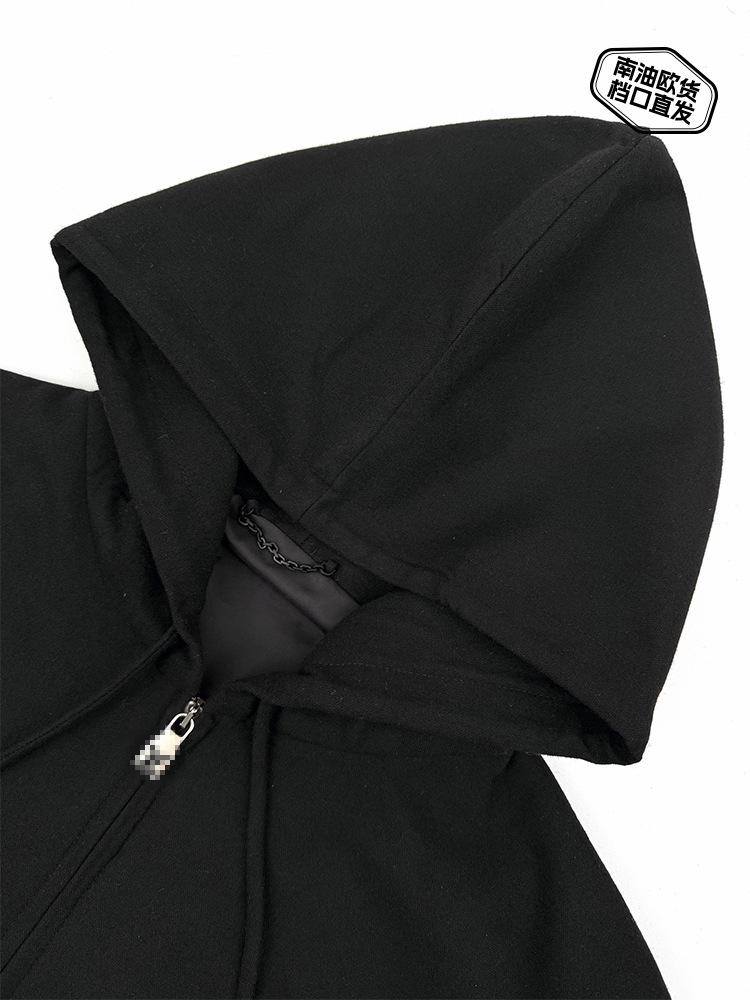 Мужская толстовка с капюшоном и логотипом Nan You Lv Jia из шерсти и хлопка: Тяжелая зимняя повседневная толстовка с длинным рукавом