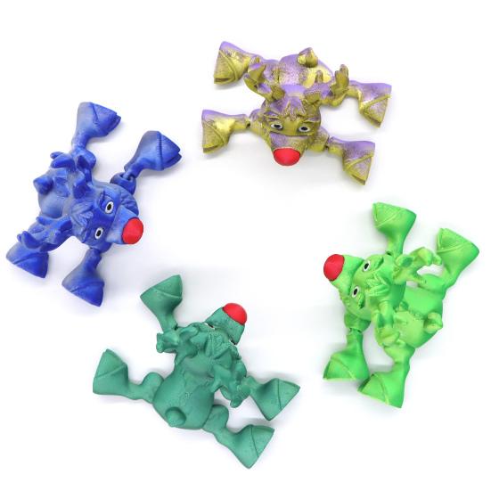 Фигурка оленя с красным носом, подвижный рождественский олень, коллекционный олень с гибкими суставами, праздничное украшение, подарок к празднику