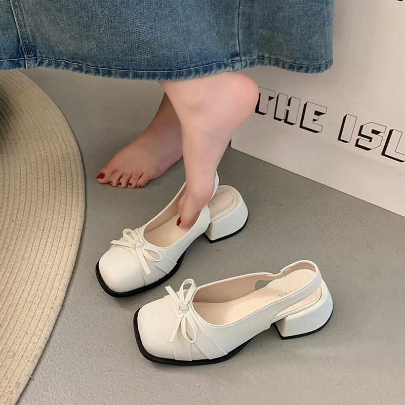 Женская обувь на толстом каблуке Новые босоножки на высоком каблуке