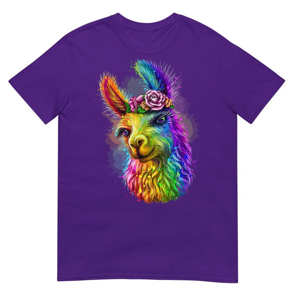 Cute Llama Mom For Llama Lovers Colorful Art Llama Unisex TShirt