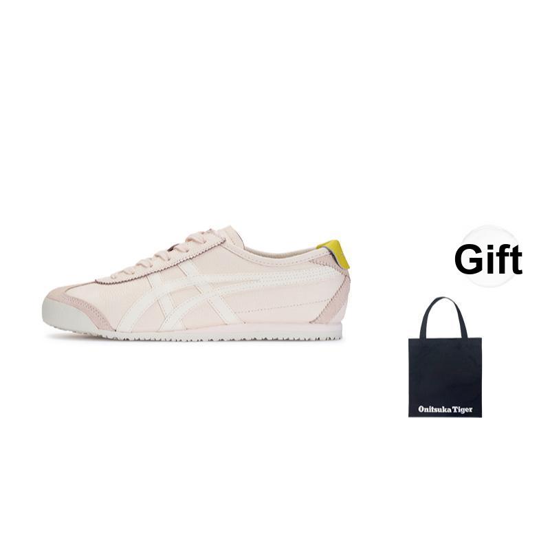 ONITSUKA TIGER Mexico 66 Модные Ретро Нескользящие Дышащие Кеды с Низким Верхом Повседневные Унисекс Розовый 1183B771-702