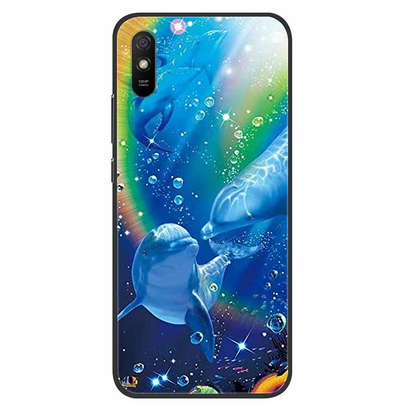 Чехол для Xiaomi Redmi 9A Redmi 9AT Ударопрочный Мягкий силикон ТПУ Задняя крышка Для Redmi 9i 9A Спортивные чехлы для телефона 9AT Милый мультяшный