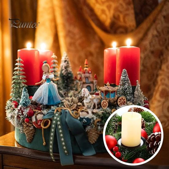 12 шт. рождественские гальванические металлические подсвечники DIY домашний декор кованый поднос основа аксессуары для дома