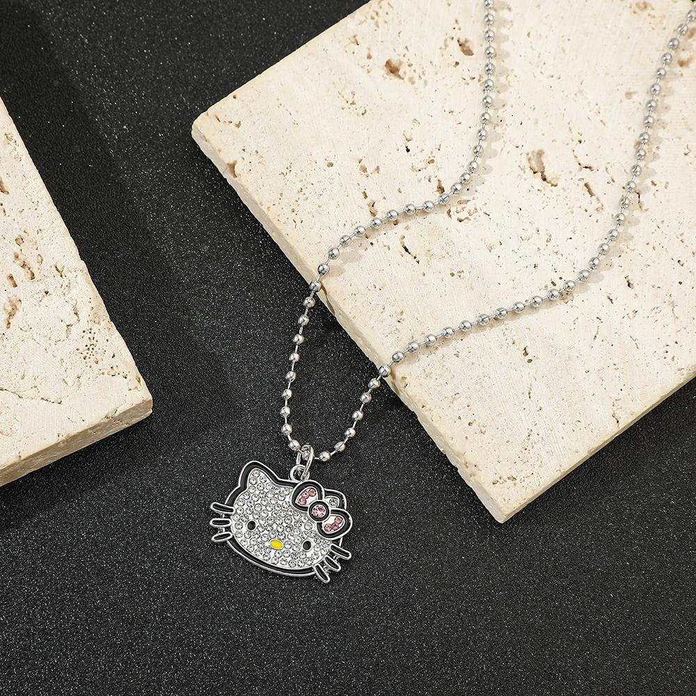 Ожерелье Sanrio Hello Kitty Модная Аниме Фигурка Кулон-ожерелье Hello Kitty для Студентов Вечеринка по Случаю Дня Рождения Ювелирные Изделия Подарки