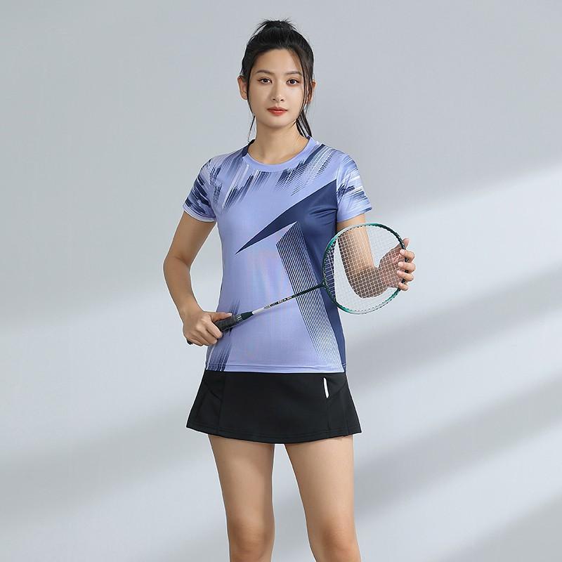 Quick-Dry Badminton Sport Set Men Women Athletic Wear Tennis Volleyball Table Uniform With Number Printing