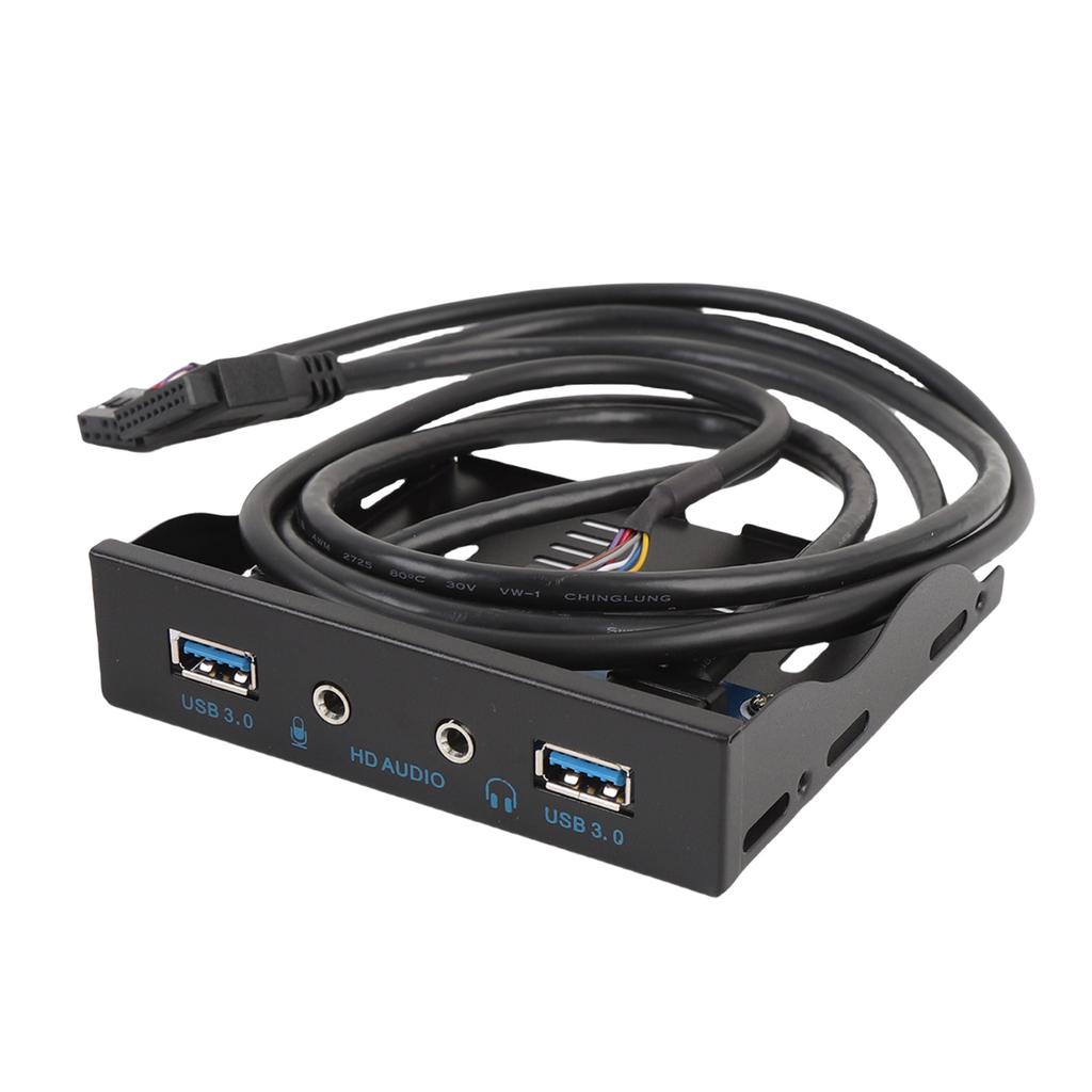 Панель передняя для дисковода 3,5 дюйма, USB 3.0, хаб, 19-контактный разъем для USB 3.0, панель интерфейса HD-звука для компьютерных корпусов