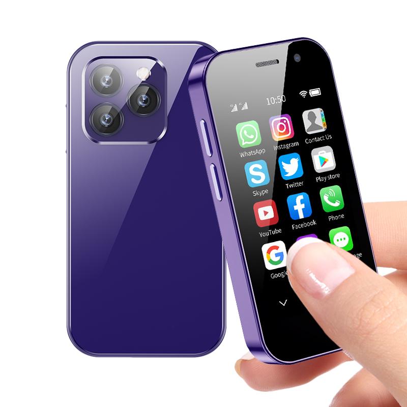 Soyes Маленький смартфон XS14 PRO 4G 3,0-дюймовый четырехъядерный процессор Android 9.0 2 ГБ/3 ГБ ПЗУ 16 ГБ/32 ГБ/64 ГБ 2600 мАч Face ID Type C OTG мобильный телефон с двумя SIM-картами