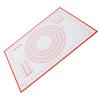 Silicone Baking Mat Reusable Counter Roll Mat Dough Rolling Pastry Mat with Measurement for Pie Crust Pizza CookiesRed