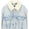 Levis Куртка джинсовая мужская с лацканами, из искусственной овчины, в стиле колор-блок, простая, удобная, универсальная, светло-синяя 0017B-0000