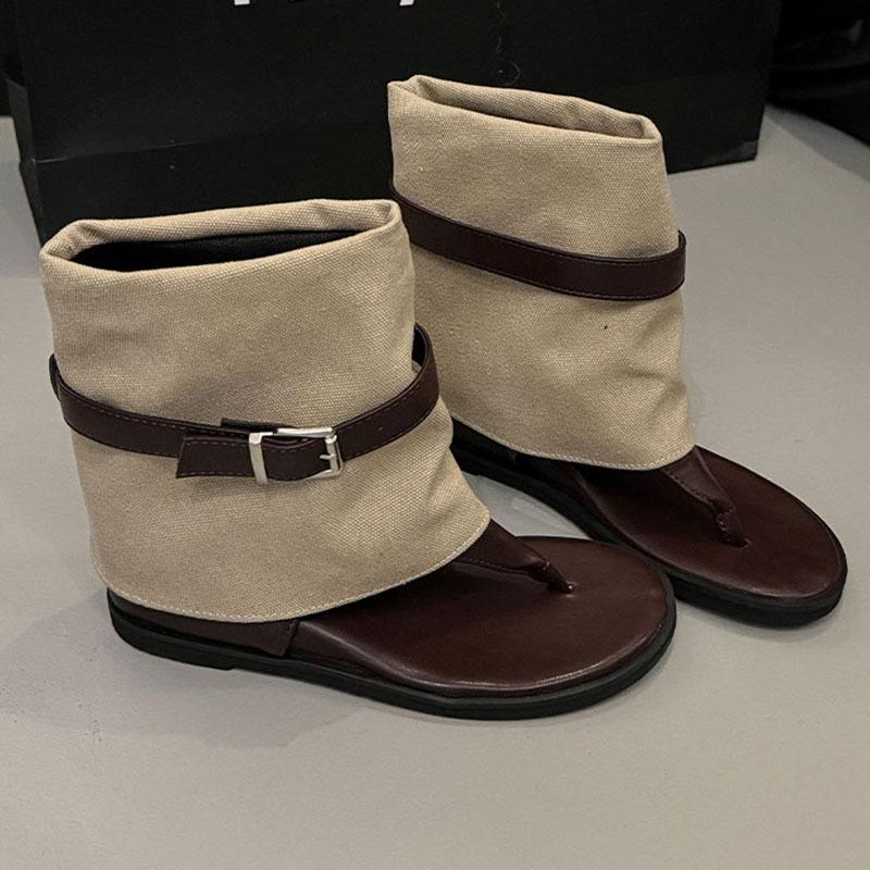 Модные ретро сандалии ботинки женские летние туфли ремень пряжка шлепанцы универсальные танкетка короткие крутые ботинки с открытым носком плоские сандалии женские