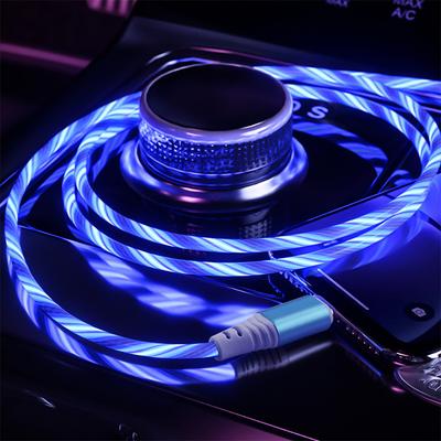 Светящийся USB-кабель Type C со светодиодами для iPhone 15, Samsung, Xiaomi, OPPO, Huawei, Быстрая зарядка, Кабель данных, Светодиодный кабель с текущим светом