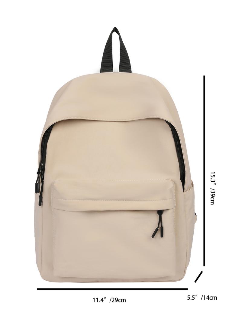 TS JYL laptop bag,INS Backpack Japanese School Bag Simple Solid Nylon Waterproof Student