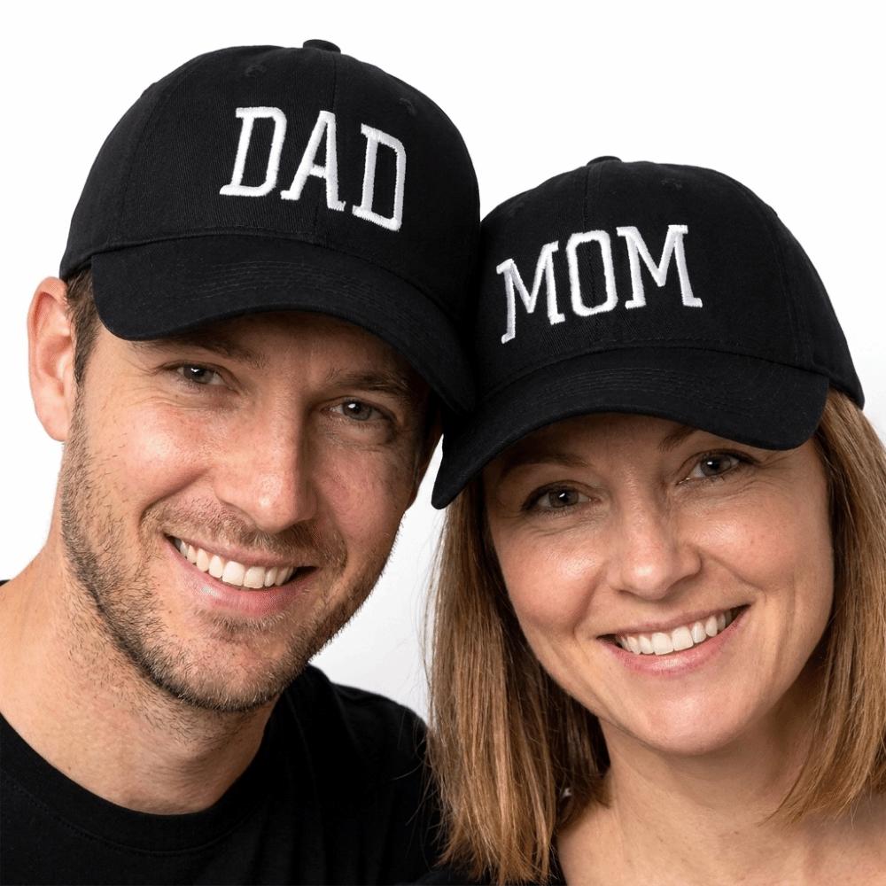 Washed Cotton Couple Cap DAD MOM Love Printed Baseball Hats Retro Sunscreen Hats For Man Women
