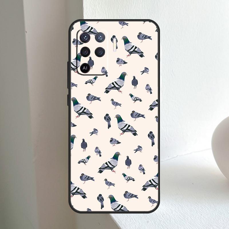 Чехол Голуби для OPPO A96 A76 A16 A5 A6 Pro A15 A17 A57 A18 A38 A58 A78 A98 A54 A74 A94 A40 A60 A80