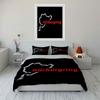 Nürburgring Track Outline Design Bedding Duvet Cover Set Duvet Cover Pillowcases  (1*Duvet Cover 2*Pillowcases, without duvet insert)