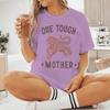 One Tough Mother Vintage Tiger Print T Shirts Short Sleeve Crewneck Graphic  Fashion Women Casual Tees