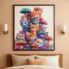 Cute Mushroom Adult Wooden Puzzle Animal Pattern Cat Wooden Jigsaw Cat Puzzle  Friends Gift