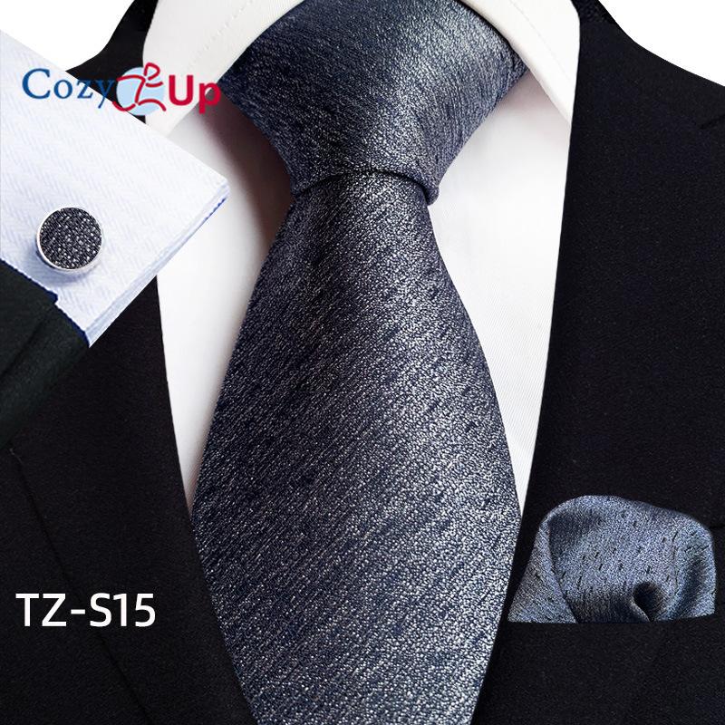 Cozy Up Набор из трех предметов, модный деловой мужской галстук с узором пейсли, включает в себя галстук, запонки, носовой платок