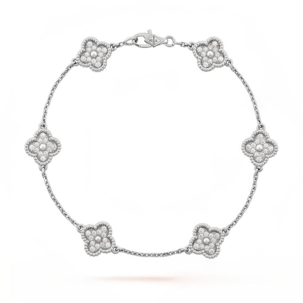 Высококачественная версия Браслет Клевер Пятилистный Агатовый и Жемчужный Браслет Шестилистный Лазерная резка Халцедоновый Браслет/браслет