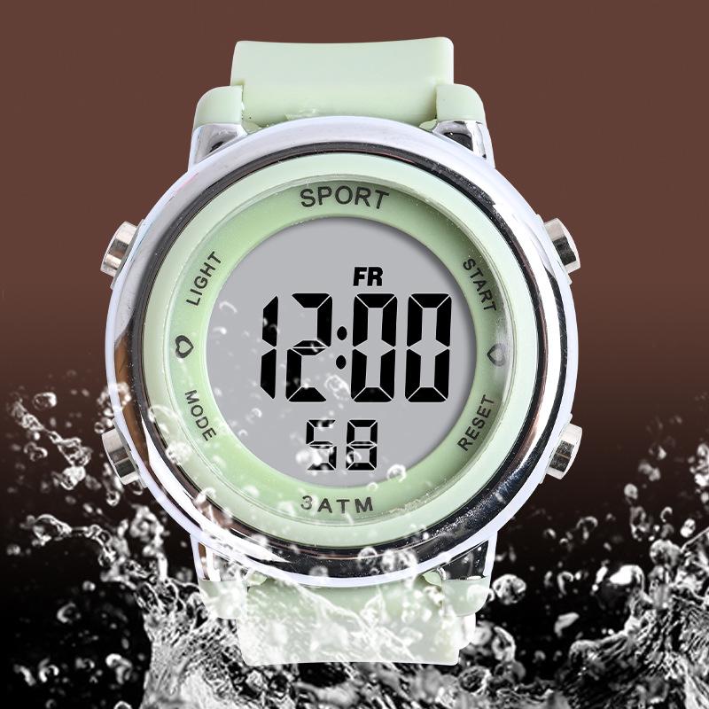 Женские светящиеся цифровые часы-хронограф - Легкие, модные, с отображением даты и дня недели
