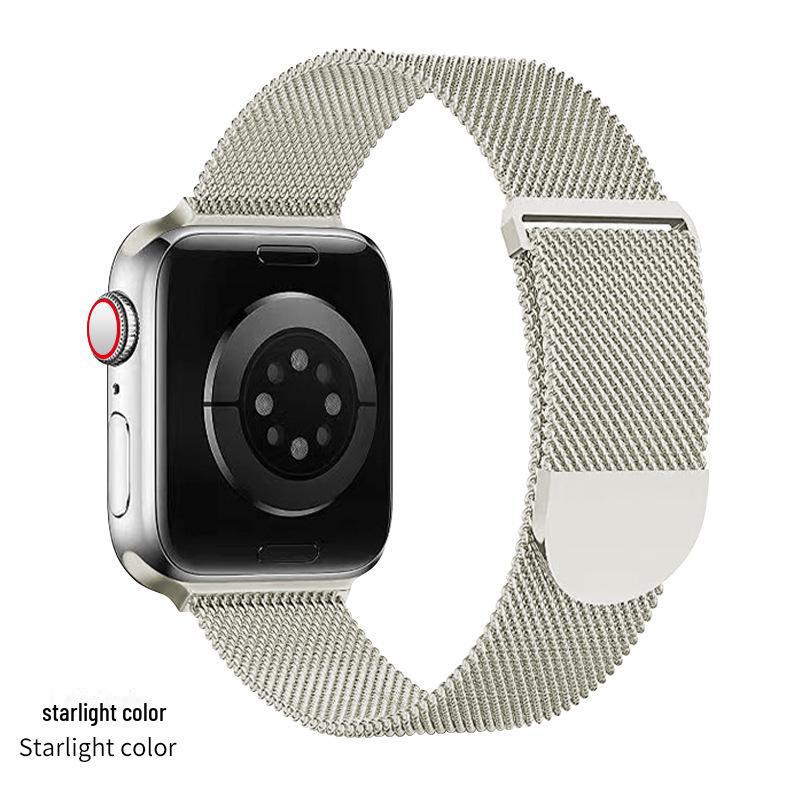 Совместимый ремешок из нержавеющей стали с магнитным плетением Milanese для Apple Watch
