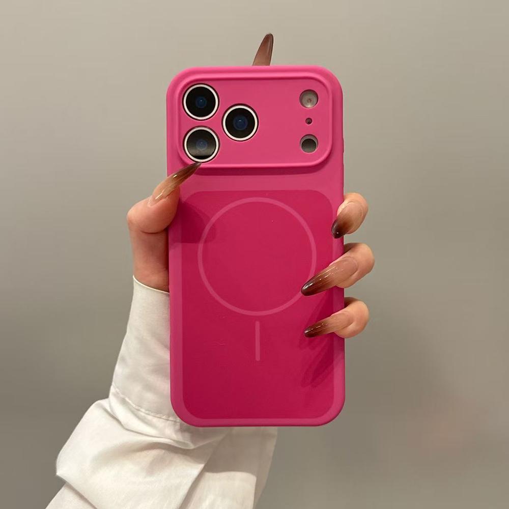 Оригинальный чехол из жидкого силикона чистого цвета для iPhone 17 Pro Max 17Pro 17 Air С крышкой для магнитной беспроводной зарядки Magsafe