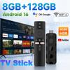 R3+ Android 16 ТВ-стик 8 ГБ+128 ГБ WiFi6 Bluetooth 8K/4K UHD Стриминговый стик Google Assistant для Netflix Disney+ YouTube