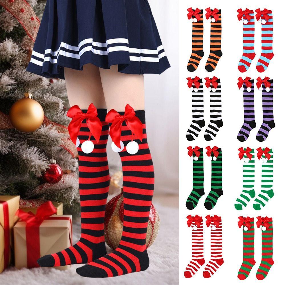 Stripe Christmas Socks Anti Friction Kids Socks New Christmas Stocking Children