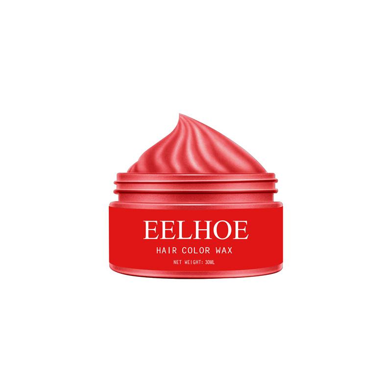 EELHOE Temporary Hair Wax 6 Color Colorful Hair Wax Clay Natural Color Non-toxic Harmless One-time Easy Dyeing