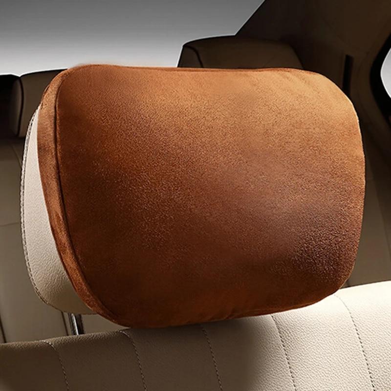 1Pair Car Headrest Maybach Design S Class Ultra Soft Pillow For Mercedes Benz Head Back Cushion Adjustable Car Neck Rest