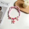 Cute Flower Beaded Pet Deworming Collar Adjustable Anti‑Flea Tick Decorative Necklace For Dogs And Cats Daily Use