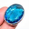 London Blue Topaz Oval Shape Gemstone Adjustable Ring Handmade Awesome Jewelry