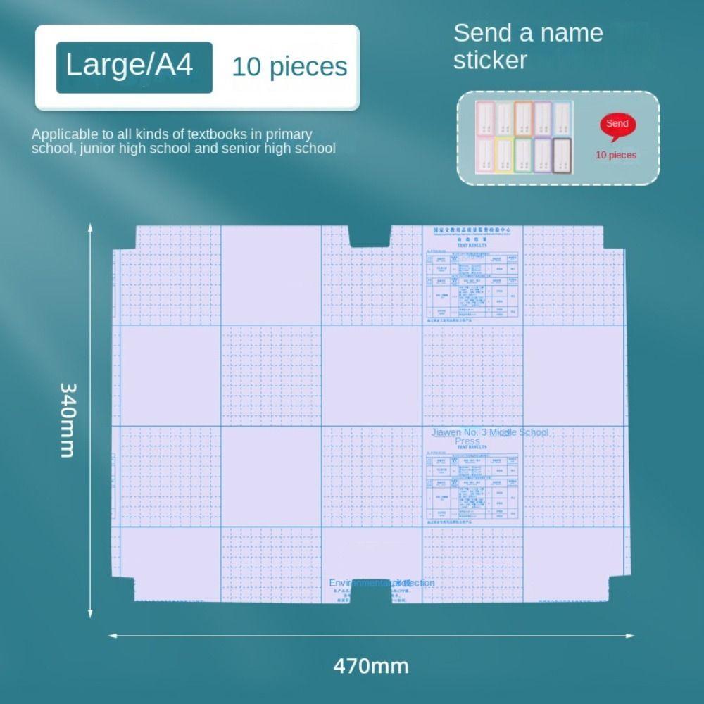 10 листов самоклеящейся защитной обложки для книг, прозрачная защитная пленка для блокнота, канцелярские принадлежности