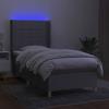 Maison Exclusive - Sommier à lattes de lit matelas LED Gris clair 90x190cm Tissu