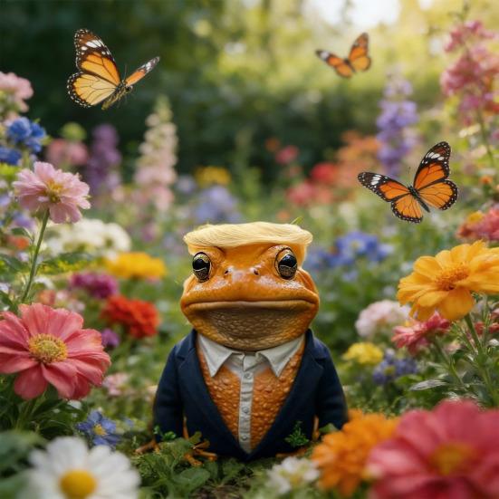 Лягушка Садовая Статуя Причудливый Двор Желтая Скульптура Лягушки для Внутреннего Наружного Патио