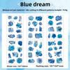 6sheets PET Watercolor Smudge English Stickers DIY Diary Decoration Sticker Album Scrapbooking Junk Journal Stickers