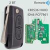 DR CE0523 ID46 PCF7941 CE0536 PCF7961 433ASK/FSK Flip Car Remote Key For Peugeot 207 307 308 408 Citroen C1 C2 C3 C4 C5 Picass