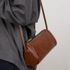 Vintage PU Leather Handbag Leather Shoulder Bag Fashion Small Cylinder Crossbody Bag  Casual Wear