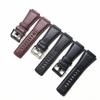 34*24mm Black Brown Convex End Soft Calfskin Genuine Leather Watch Band For Bell BR01 BR03 Strap BR Belt Bracelet
