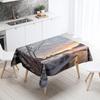 Natural World Landscape Tablecloth Sunset  Stain Resistant Waterproof Rectangular Kitchen Dining Table Home Decor